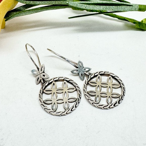 John hardy Kawung Round Dangle Drop Earrings .925 - Picture 7 of 7